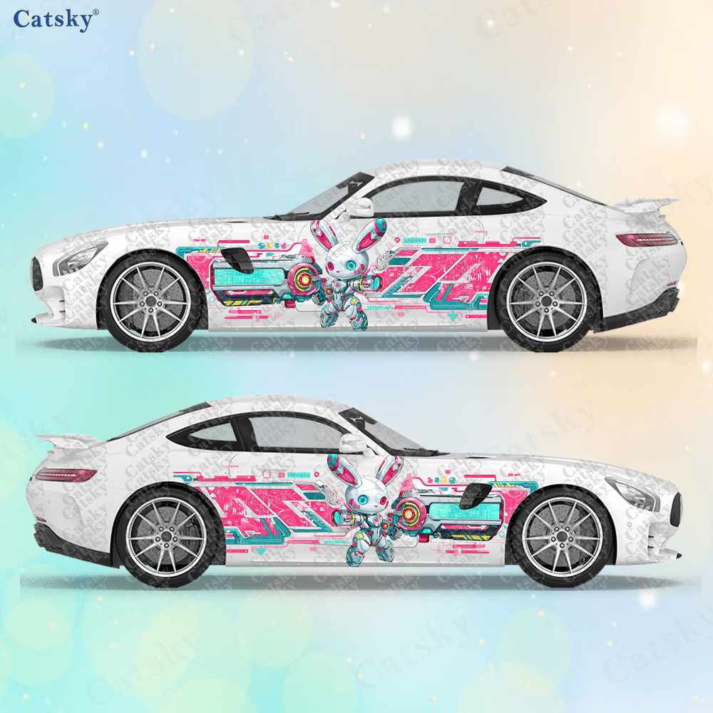 Tech Accessories Gifts - 2 autocollants latéraux pour voiture Cyberpunk