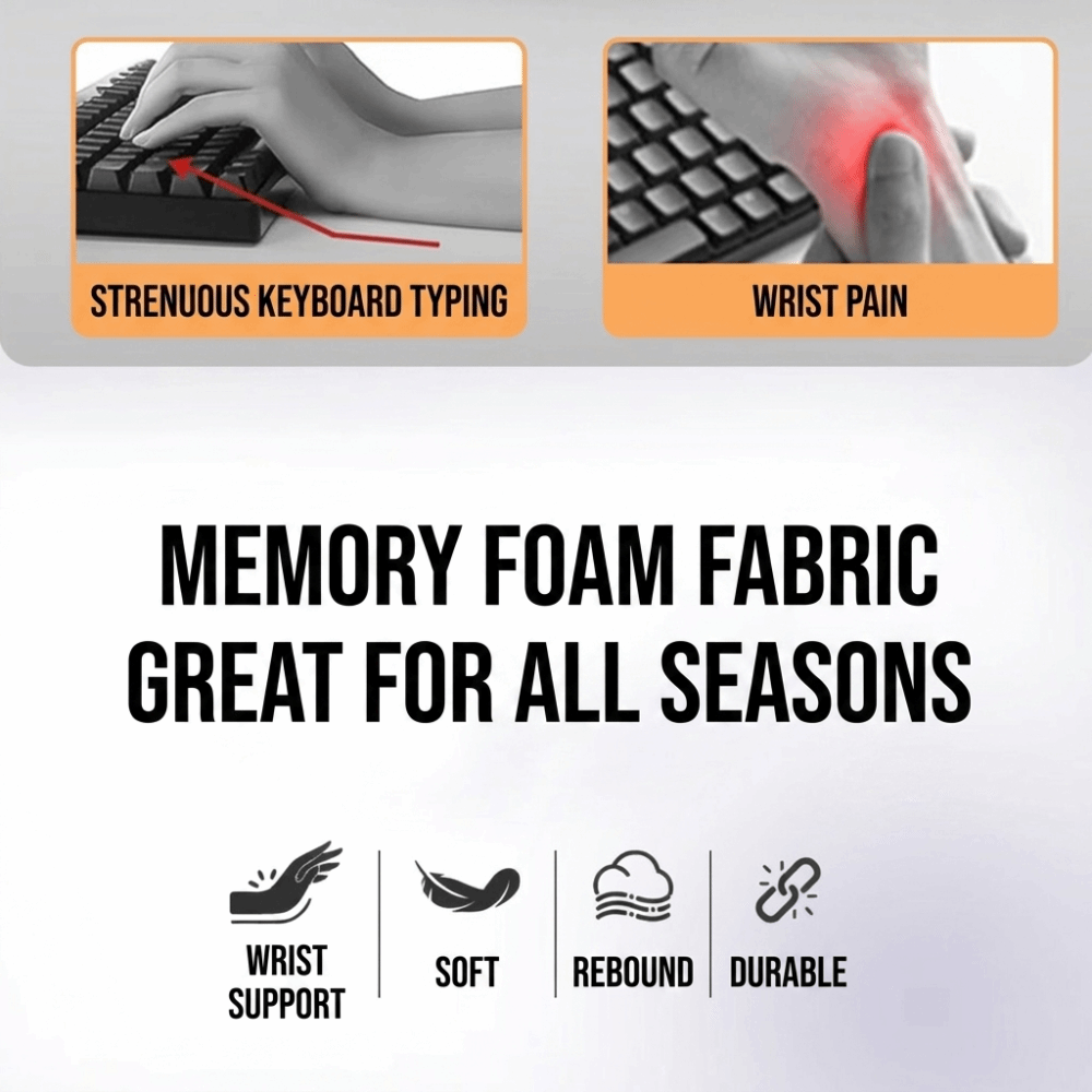 Keyboard Wrist Pad Leather - Support de clavier d'ordinateur ergonomique antidérapant