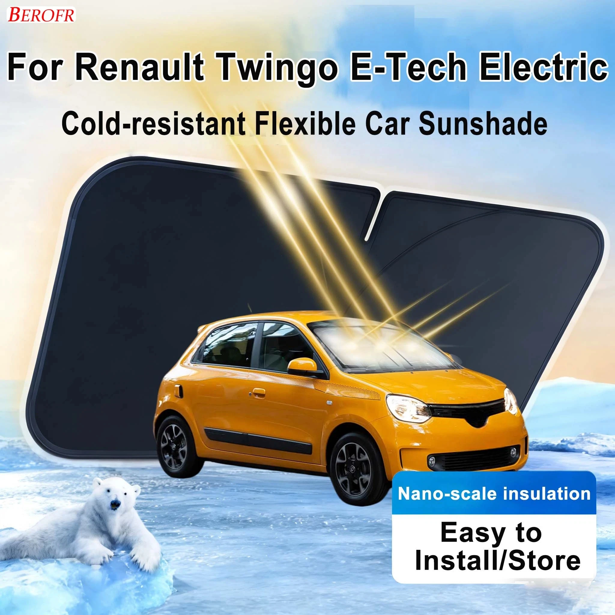 Tech Accessories Renault - Pare-soleil pour pare-brise de voiture Renault