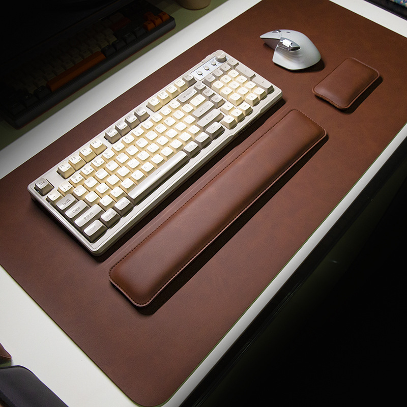 Keyboard Wrist Pad Leather - Tapis de bureau imperméable en PU,
