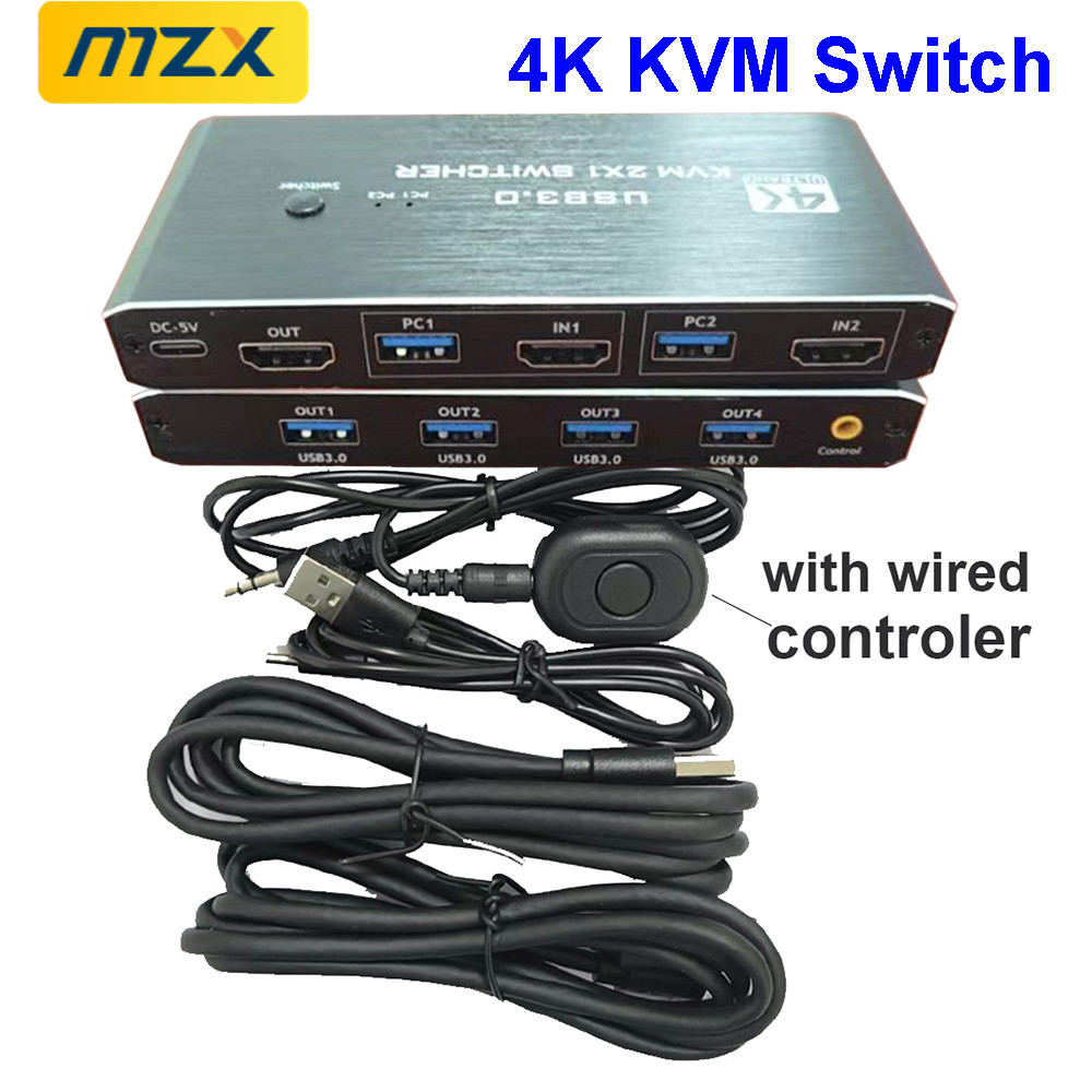 Tech Computer Accessories - Commutateur KVM 4K 60Hz, Hub USB