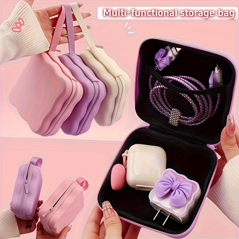 Tech Accessories Pouch - Pochette de rangement multifonction portable, portefeuille,