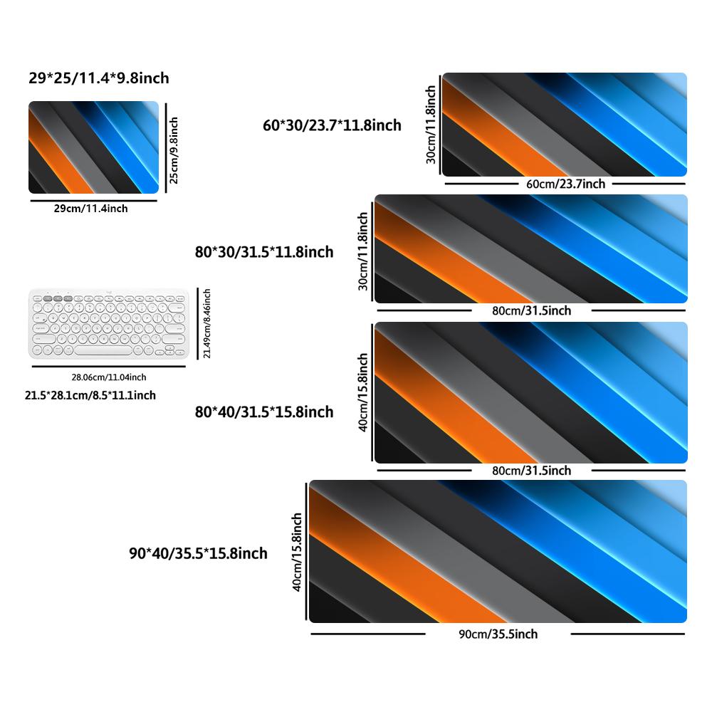 Tapis de bureau coloré à rayur - Tech Accessories For Laptop avis et prix