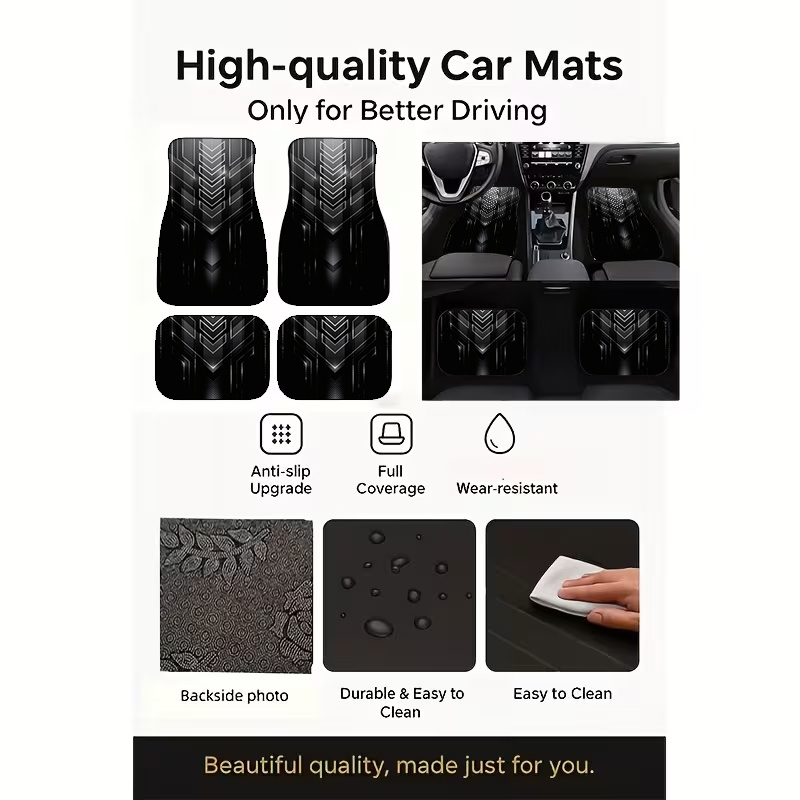 4 tapis de sol de voiture en f - Tech Inspired Accessories avis et prix