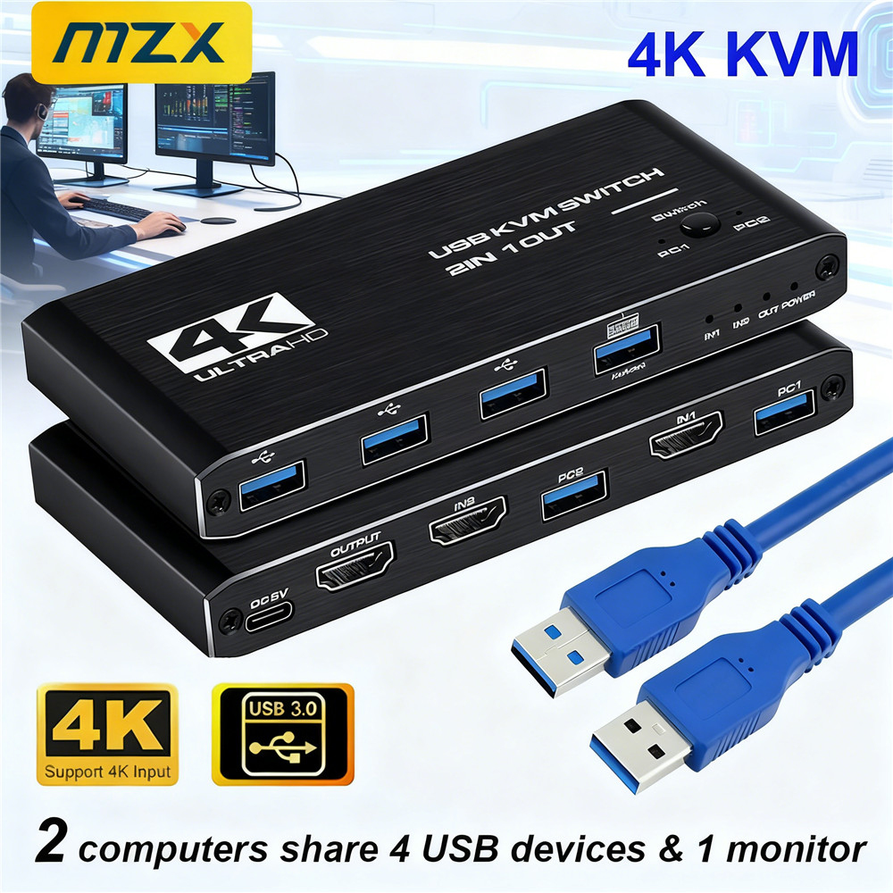 Commutateur KVM 4K 60Hz, Hub U - Tech Computer Accessories avis et prix