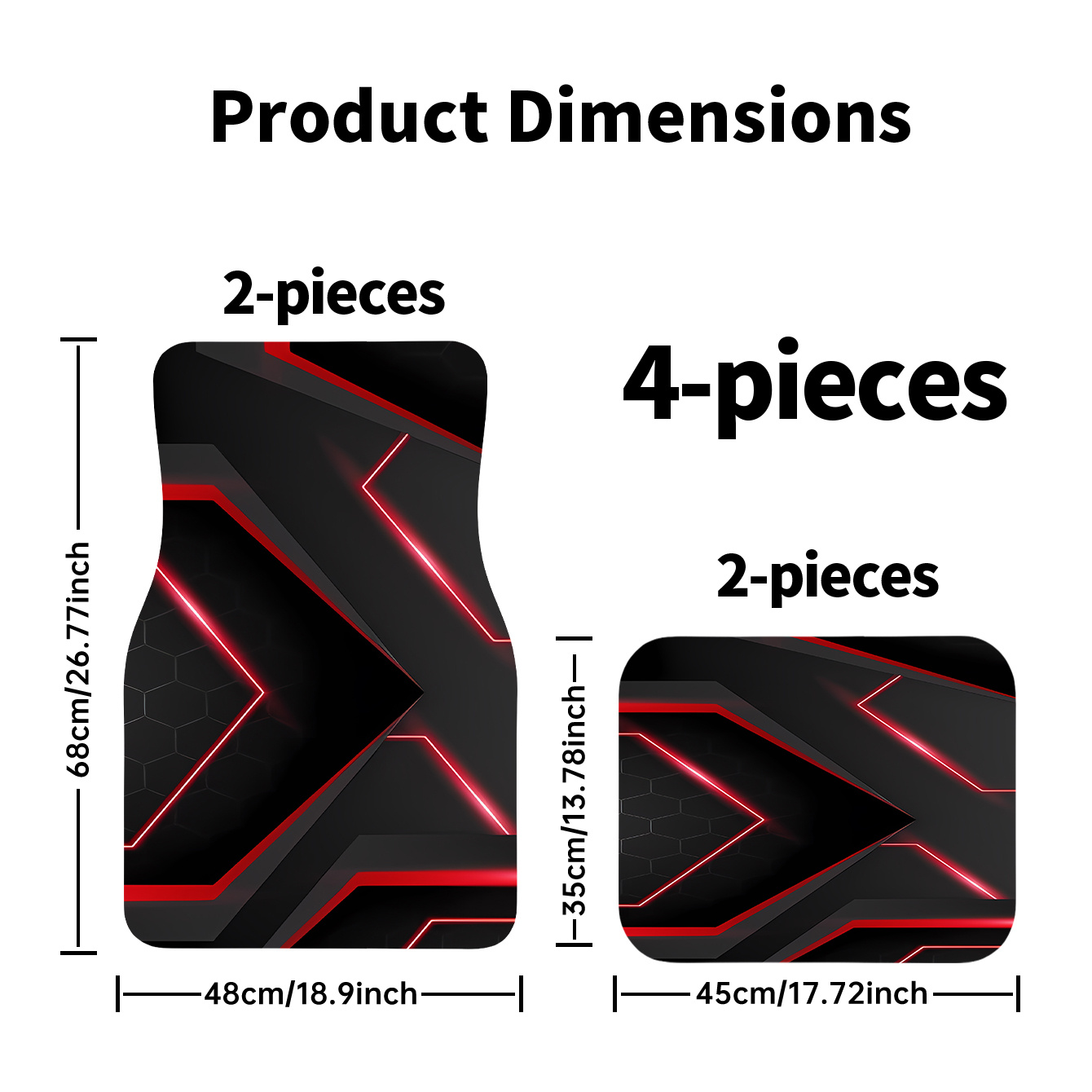 Ensemble de 4 tapis de sol hau - Tech Inspired Accessories avis et prix